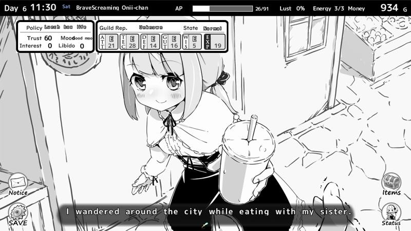 Wolf RPG Completed Living With Sister: Monochrome Fantasy 3