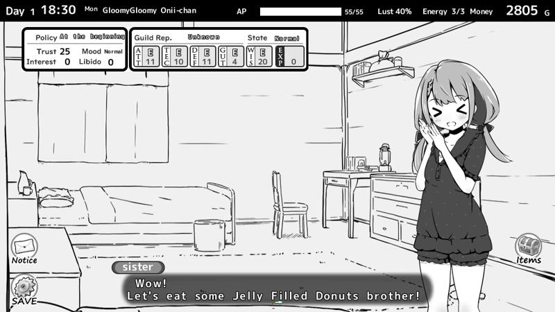 Wolf RPG Completed Living With Sister: Monochrome Fantasy 2